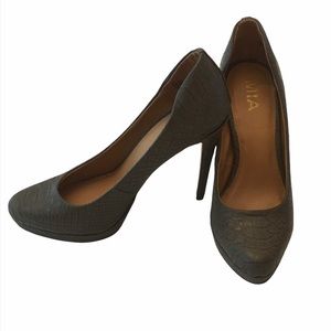 Mia Snakeskin Textured Heels